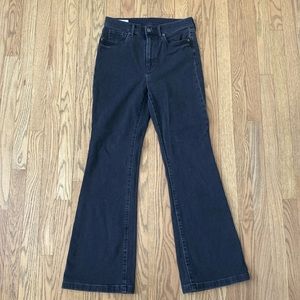 Gap high rise flare black jeans size 8/29 regular